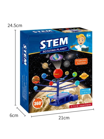 Joc educativ STEM Sistem Solar cu Proiecții – Kit DIY de Asamblare, Proiector Planete, Astronomie copii 6+, Multicolor [8]