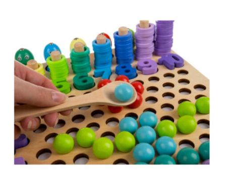 Joc Montessori 5 în 1 din Lemn pentru Matematică, Sortare și Pescuit Magnetic (1) [4]