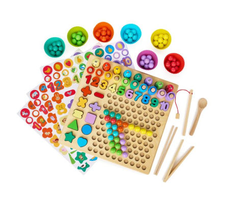 Joc Montessori 5 în 1 din Lemn pentru Matematică, Sortare și Pescuit Magnetic (1) [14]