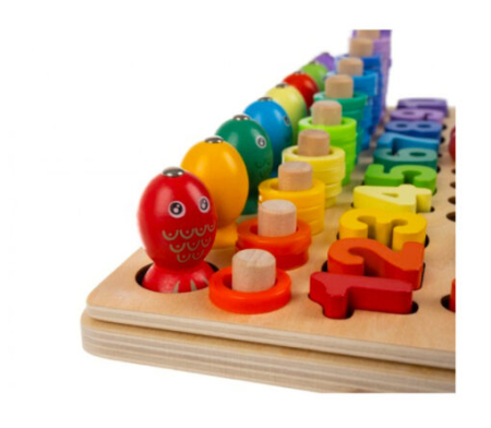 Joc Montessori 5 în 1 din Lemn pentru Matematică, Sortare și Pescuit Magnetic (1) [7]