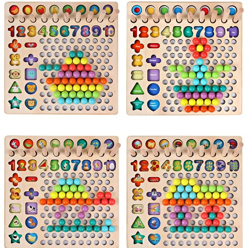 Joc Montessori 5 în 1 din Lemn pentru Matematică, Sortare și Pescuit Magnetic (1) [15]