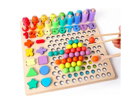 Joc Montessori 5 în 1 din Lemn pentru Matematică, Sortare și Pescuit Magnetic (1) [11]