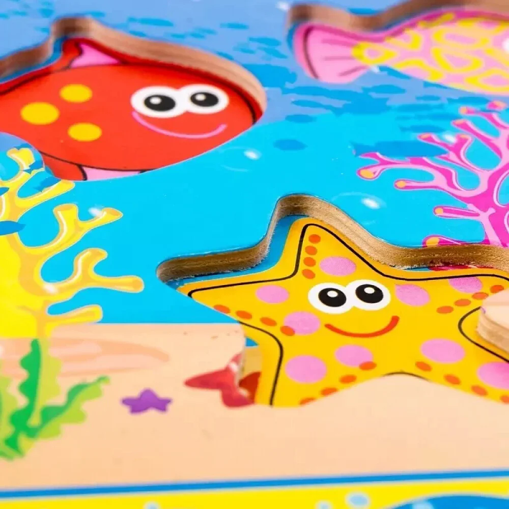Joc Montessori de Pescuit Magnetic din Lemn cu Animale Marine [1]