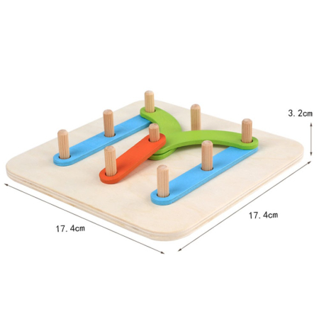 Joc Montessori din Lemn pentru Construirea Literelor și Formelor cu Piese Colorate [6]