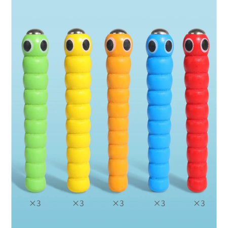 Joc Montessori Magnetic Ciocănitoarea Prinde Viermișorii [8]