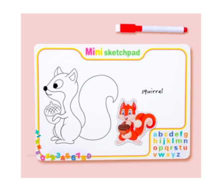 Puzzle Montessori cu Cifre, Forme Geometrice și Tablă de Scris [1]