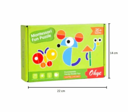 Puzzle Montessori Tangram din Lemn cu 39 Piese și Carduri de Provocare (1) [11]