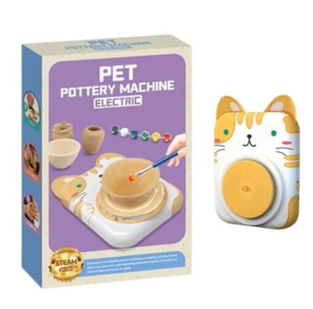 Roată Electrică de Olărit pentru Copii cu Set Creativ de Lut [13]