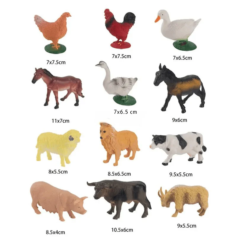 Set 12 Figurine Animale de la Fermă – Animale Domestice pentru Copii [1]
