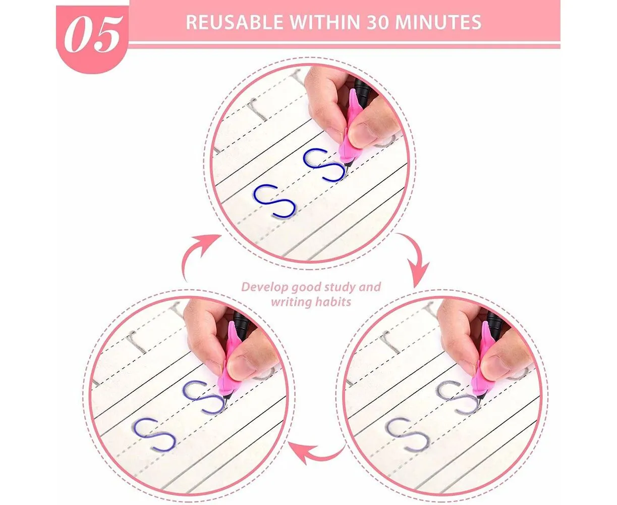 Set 4 Caiete Reutilizabile SANK Magic Practice Copybook cu Stilou și Rezerve [21]