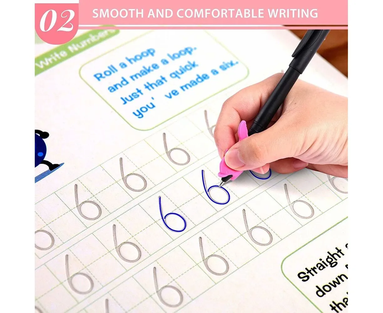 Set 4 Caiete Reutilizabile SANK Magic Practice Copybook cu Stilou și Rezerve [1]