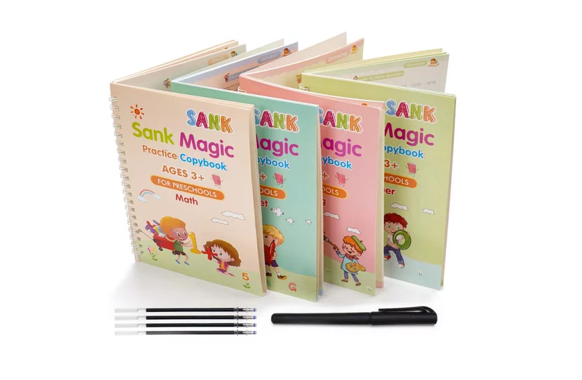 Set 4 Caiete Reutilizabile SANK Magic Practice Copybook cu Stilou și Rezerve [11]