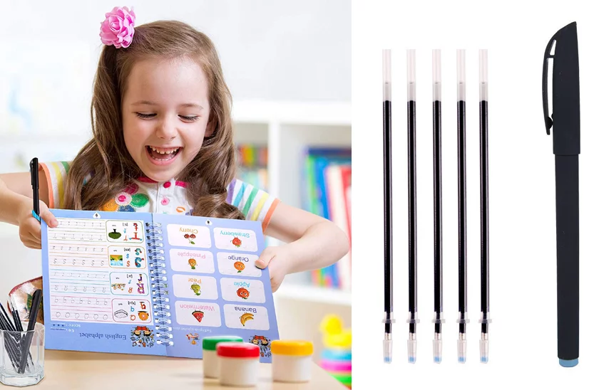 Set 4 Caiete Reutilizabile SANK Magic Practice Copybook cu Stilou și Rezerve [14]