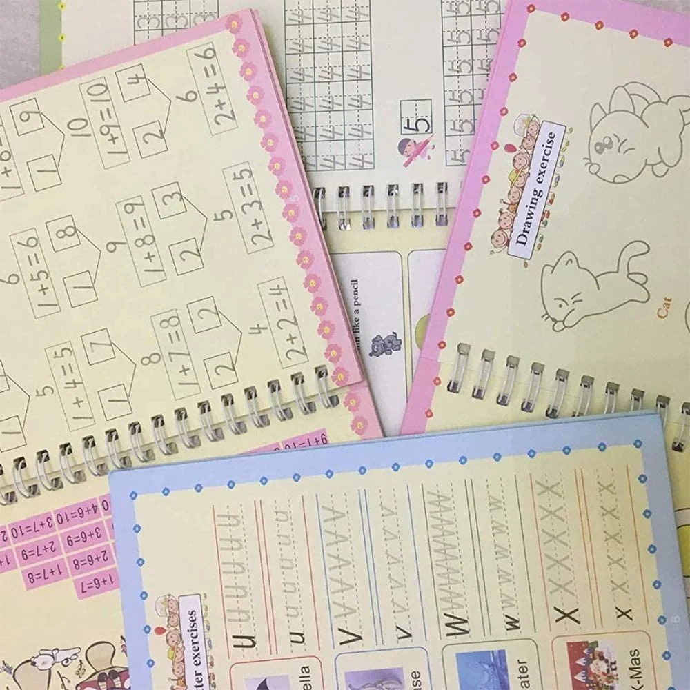 Set 4 Caiete Reutilizabile SANK Magic Practice Copybook cu Stilou și Rezerve [7]