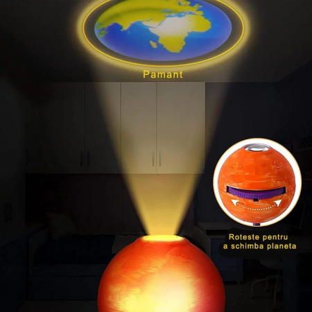 Set creativ Sistemul solar cu proiectii si pictura, Kit stiintific STEM Picteaza planetele [16]