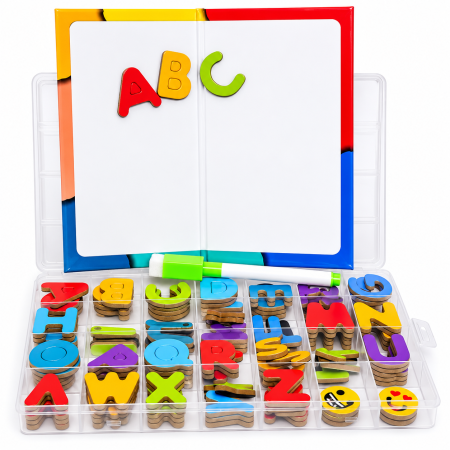 Set Educativ cu Tablă și Litere Magnetice – Alfabet, Cuvinte și Scriere [4]