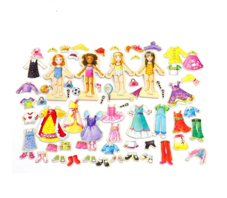 Set Păpuși Magnetice Fashion cu Haine și Accesorii 69 Piese [4]