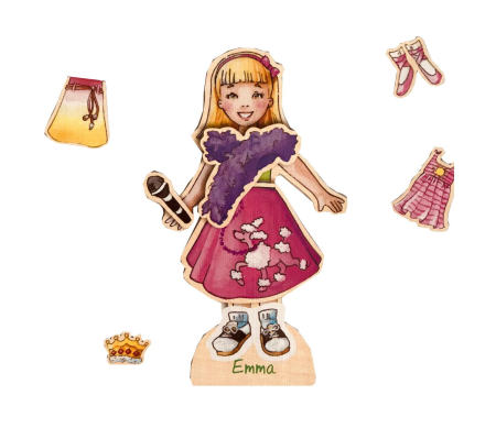 Set Păpuși Magnetice Fashion cu Haine și Accesorii 69 Piese [13]