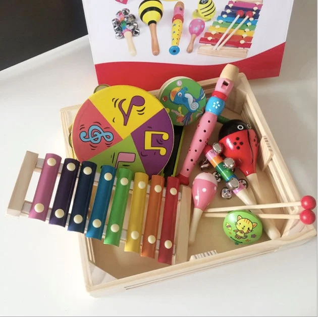 Set 9 Instrumente Muzicale din Lemn pentru Copii – Orchestra Veselă [4]