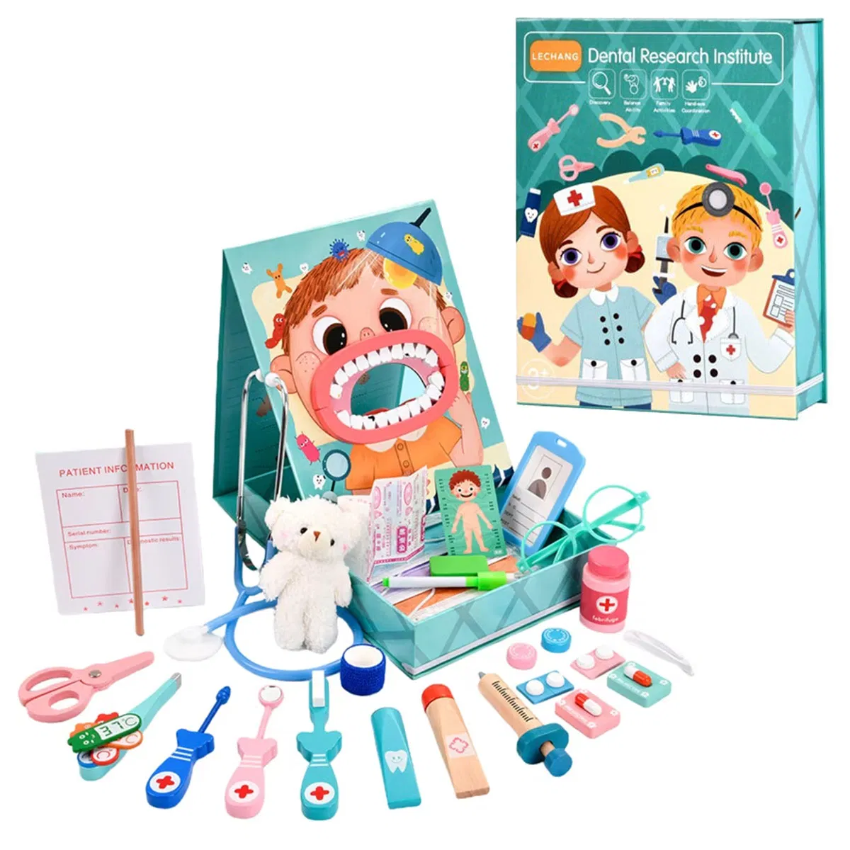 Jocuri de Rol - Trusă Dentist pentru Copii cu Cabinet Stomatologic și Accesorii Medicale