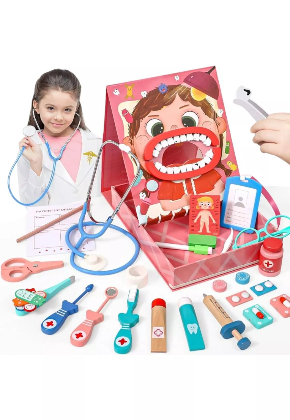 Trusă Dentist pentru Copii Roz cu Cabinet Stomatologic și Accesorii [5]