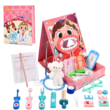 Trusă Dentist pentru Copii Roz cu Cabinet Stomatologic și Accesorii [10]