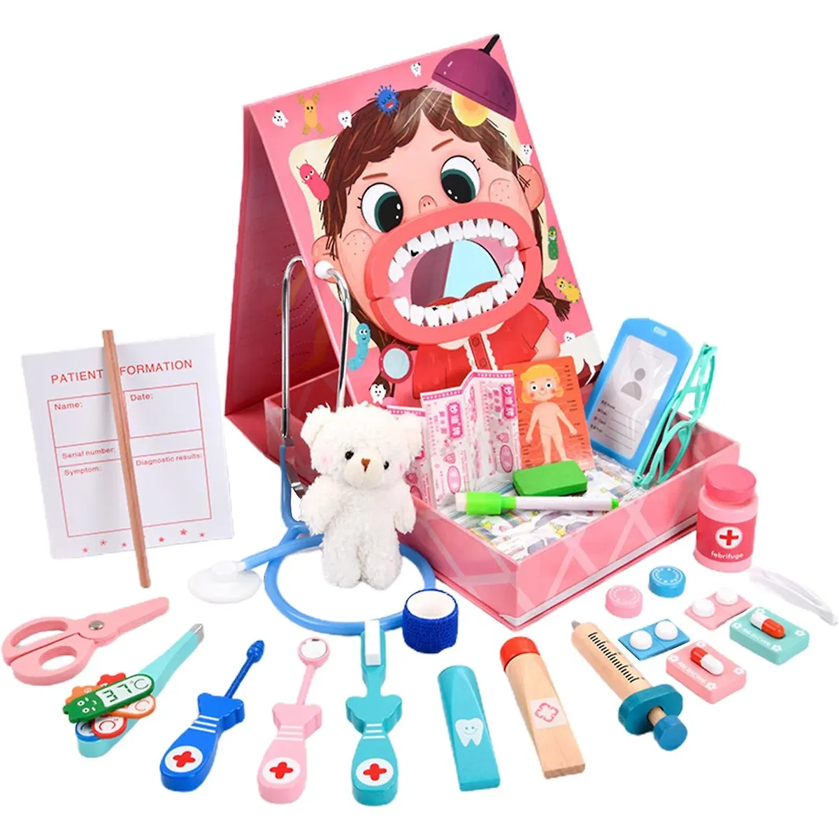 Trusă Dentist pentru Copii Roz cu Cabinet Stomatologic și Accesorii [9]