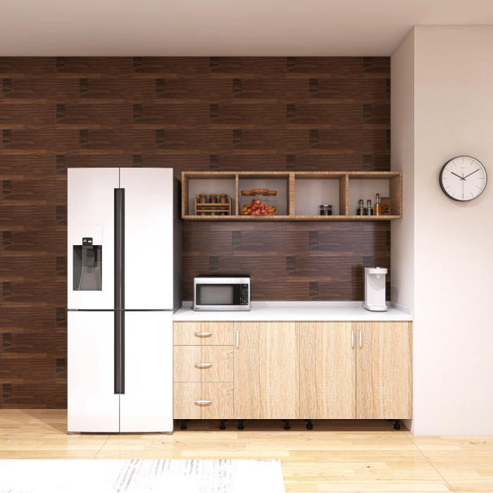 Bucatarie Mia 160cm, Culoare Stejar Sonoma, Pal 18mm, Blat termorezistent 2,8 cm Grosime [3]