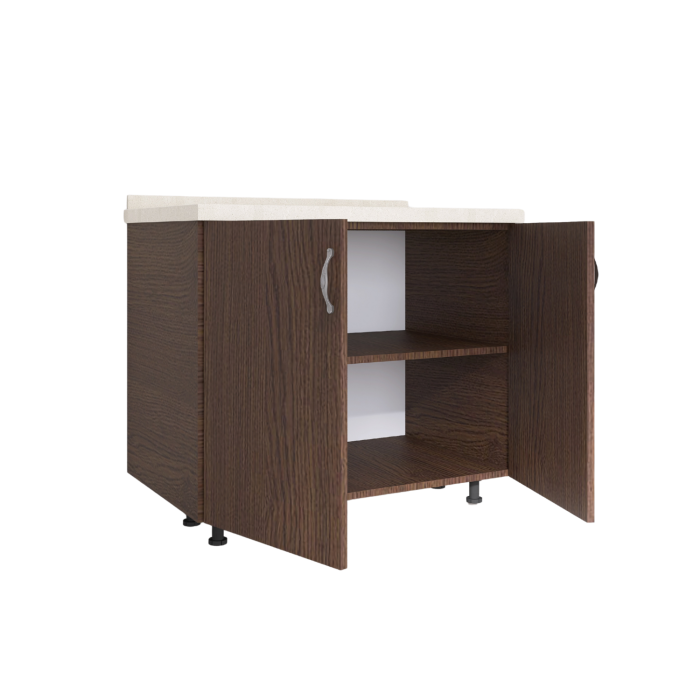 Corp Baza Bucatarie H90xA50xL80 cm, Culoare Wenge, Picioare Reglabile [2]