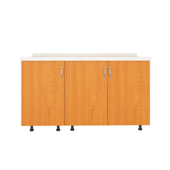 Corp Inferior Bucatarie cu 3 usi, 120cm Lungime , PAL 18mm, Blat 2.8cm, Culoare Cires [3]