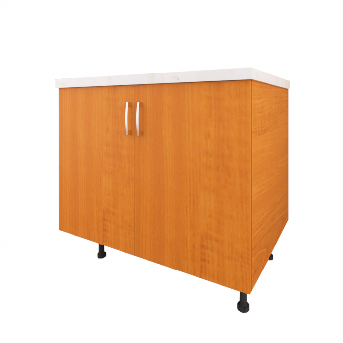 Corp inferior bucatarie L80 x H90 x A50cm, PAL 18mm, Blat 2.8cm, Culoare Cires [1]