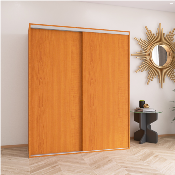 Dressing Dormitor L120 x H200 x A60 cm, Culoare Cires, Pal 18mm, Cant ABS, Manere Aluminiu [2]