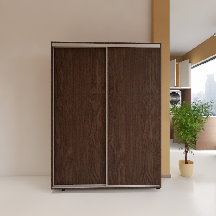 Dressing Dormitor L160 x H200 x A60 cm, Culoare Wenge, Pal 18mm, Cant ABS, Manere Aluminiu [3]