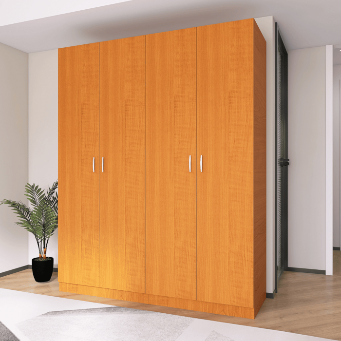 Dulap cu 4 rafturi H200 X L80 X A50cm, PAL 18mm, Culoare Cires [4]