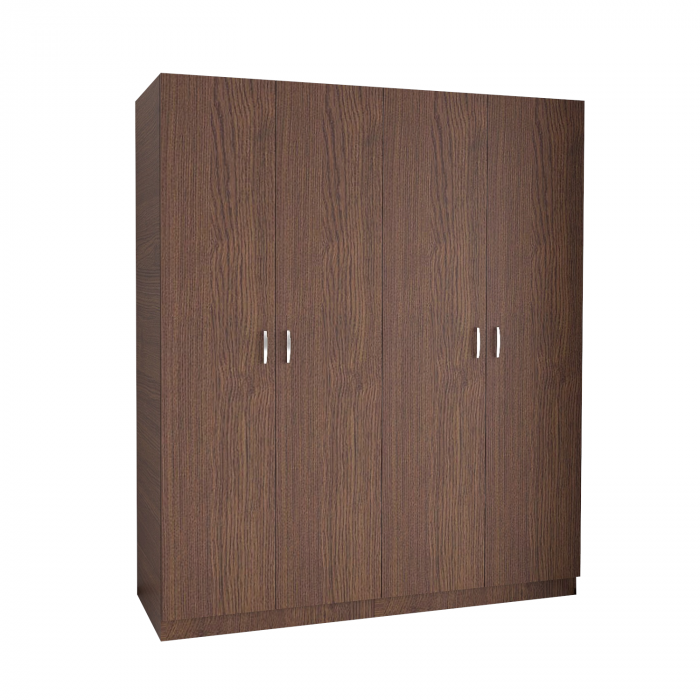 Dulap cu 4 usi cu bara haine, H200 X L160 X A50cm, PAL 18mm, Culoare Wenge [2]
