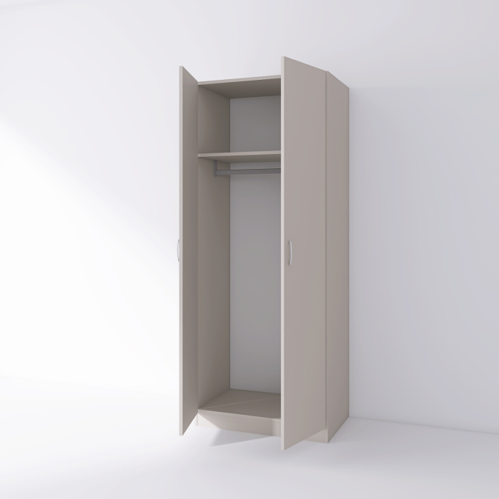 Dulap cu Bara Haine, H200 X L80 X A50cm, PAL 18mm, Culoare CASMIR [3]