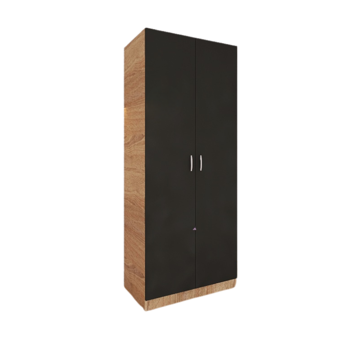 Dulap cu bara haine, H200 X L80 X A50cm, PAL 18mm, Culoare Sonoma -  Gri Antracit [4]