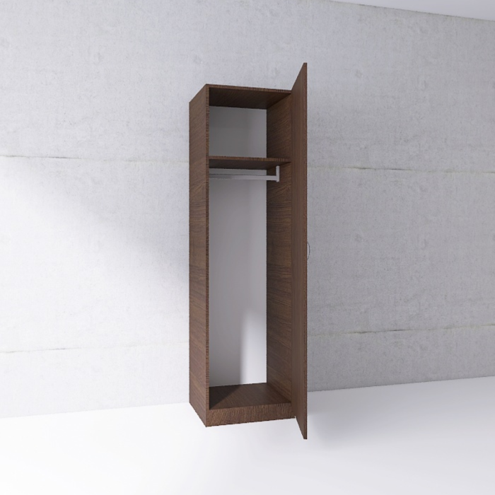 Dulap cu o usa si bara haine, H200 x L45 x A50 cm, PAL 18mm, Culoare Wenge [4]