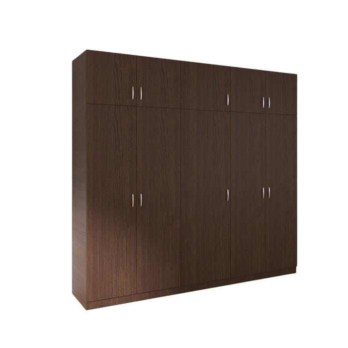 Dulap Dormitor cu Bara Haine si Rafturi, H240 X L205 X A50cm, Culoare Wenge ,Material Pal18mm [3]