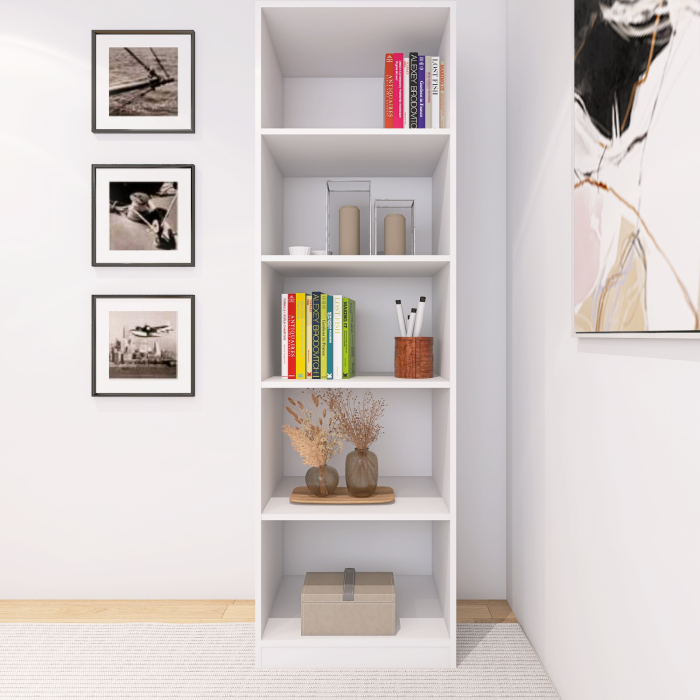 Etajera Multifunctionala, H200 x A30 x L40 cm, Culoare ALB, Pal 18mm [2]