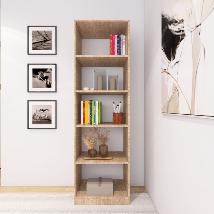 Etajera Multifunctionala, H200 x A30 x L40 cm, Culoare STEJAR SONOMA, Pal 18mm [2]