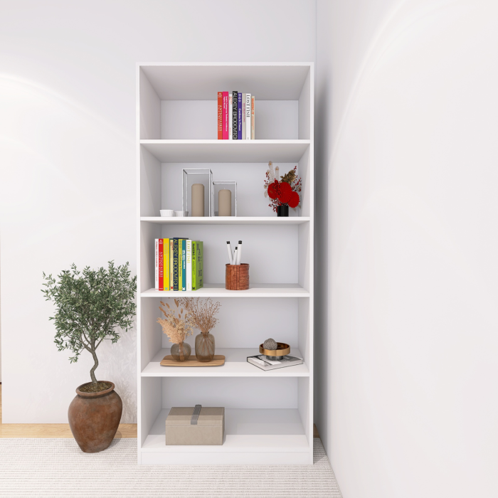 Etajera Multifunctionala, H200 x A30 x L60 cm,  Culoare ALB , Pal 18mm [2]