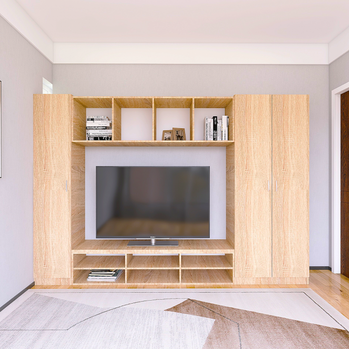 Living Alex L245 x A50 x H200 cm, Culoare Stejar Sonoma , Pal 18mm, Cant ABS [5]