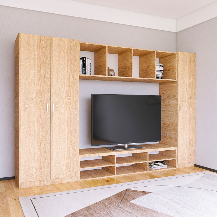Living Alex L245 x A50 x H200 cm, Culoare Stejar Sonoma , Pal 18mm, Cant ABS [1]