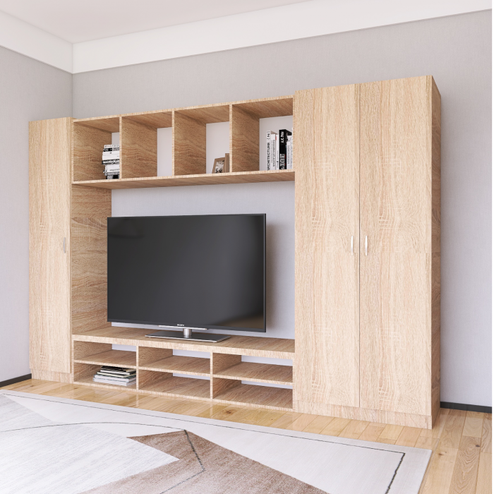 Living Alex L245 x A50 x H200 cm, Culoare Stejar Sonoma , Pal 18mm, Cant ABS [4]