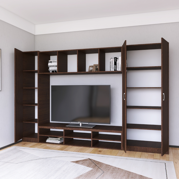 Living Alex L245 x A50 x H200 cm, Culoare Wenge, Pal 18mm, Cant ABS [3]