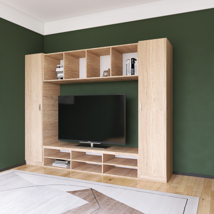 Living Eva L210 x A50 x H200 cm, Culoare Stejar Sonoma, Pal 18mm, Cant ABS [4]