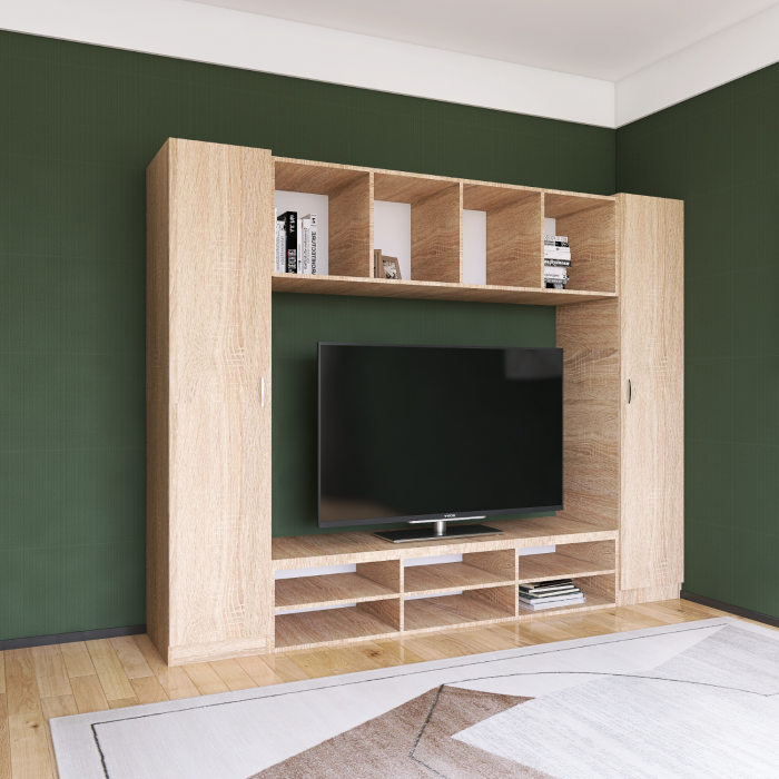 Living Eva L210 x A50 x H200 cm, Culoare Stejar Sonoma, Pal 18mm, Cant ABS [1]