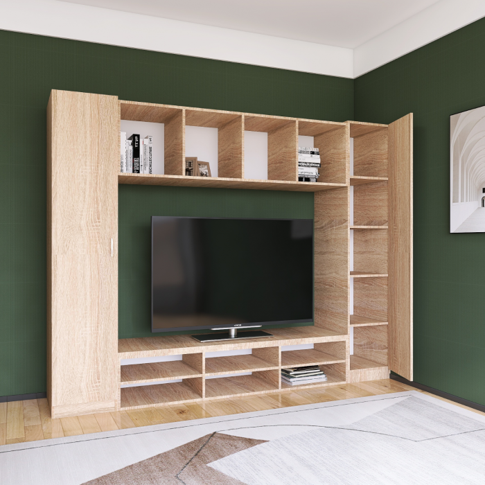 Living Eva L210 x A50 x H200 cm, Culoare Stejar Sonoma, Pal 18mm, Cant ABS [2]