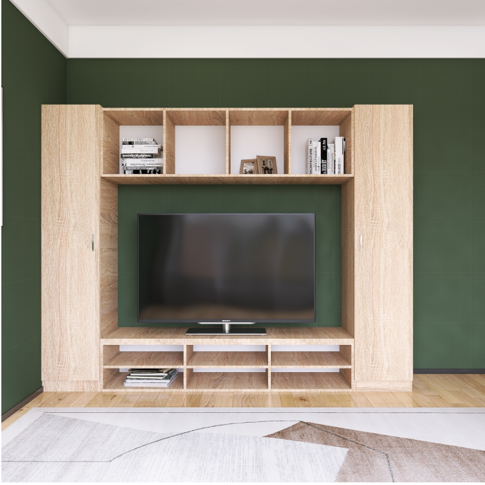 Living Eva L210 x A50 x H200 cm, Culoare Stejar Sonoma, Pal 18mm, Cant ABS [3]